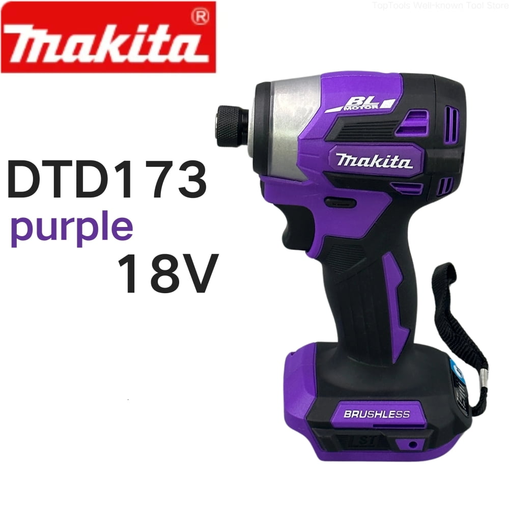 Makita DTD173 Cordless Impact Driver 18V LXT BL Brushless Motor Electric Drill (Tool Only)-Purple