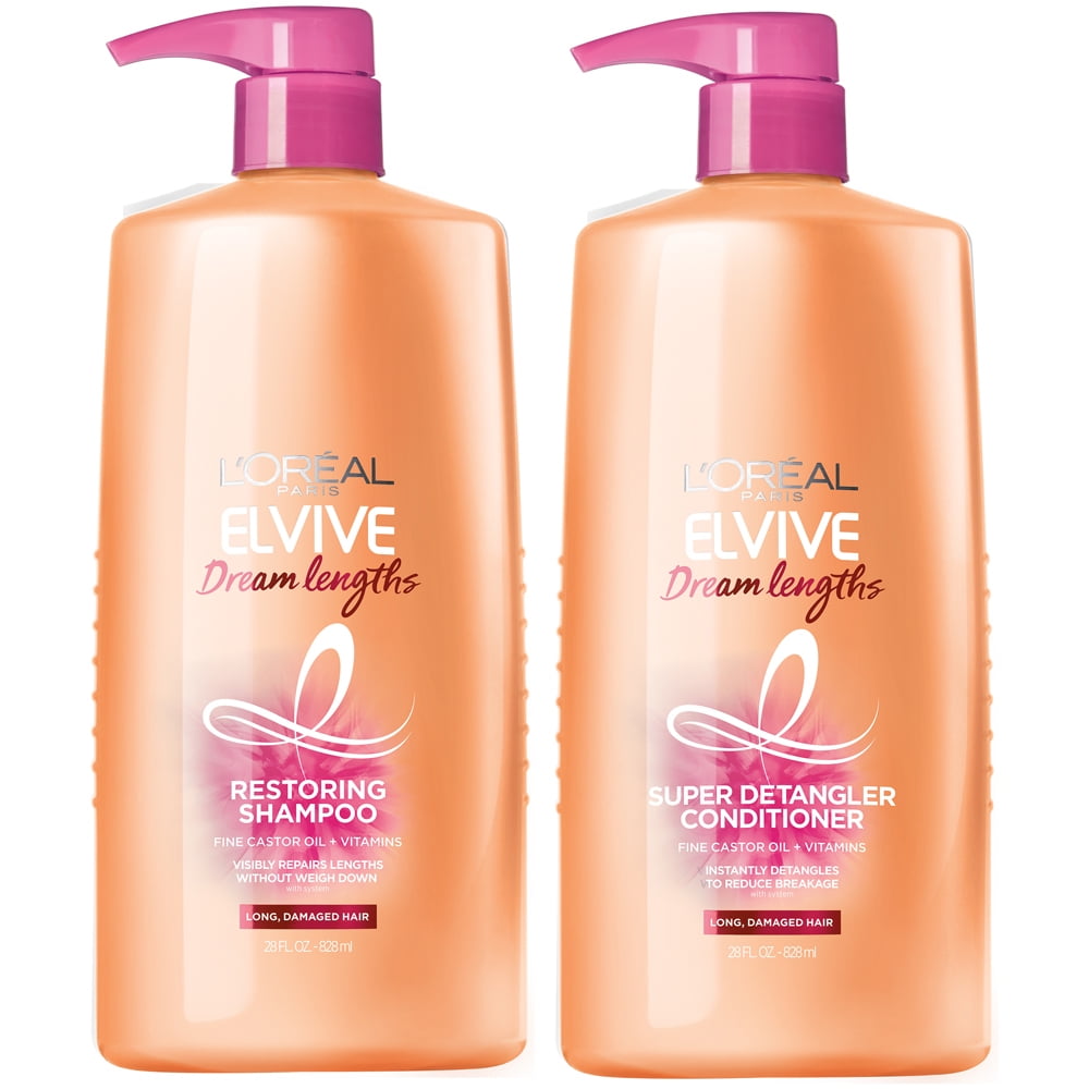L'Oreal Paris Elvive Dream Lengths Shampoo and Conditioner Kit, 2 COUNT