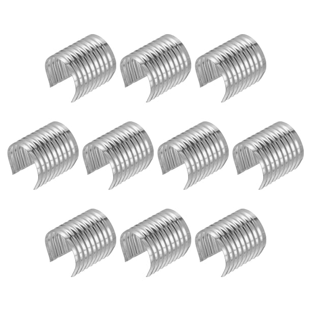 Clips de cuero Unique Bargains 100uds 15x17mm Plegable Cilíndrico Tono Plateado