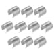 thumbnail image 1 of Clips de cuero Unique Bargains 100uds 15x17mm Plegable Cilíndrico Tono Plateado, 1 of 7