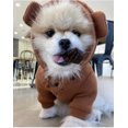 thumbnail image 2 of Sudadera con capucha y orejas tridimensionales de oso y gato para mascotas, cálida y cómoda, con chaqueta de algodón de terciopelo, 2 of 6