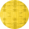 thumbnail image 1 of Ahgly Company Indoor Round Solid Yellow Modern Area Rugs, 6' Round, 1 of 4