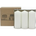 thumbnail image 3 of MaxxMarket 3 Pack Tall 3 x 8 Inch 80 Hour Long Burning Unscented White Wax Pillar Candles, 3 of 12