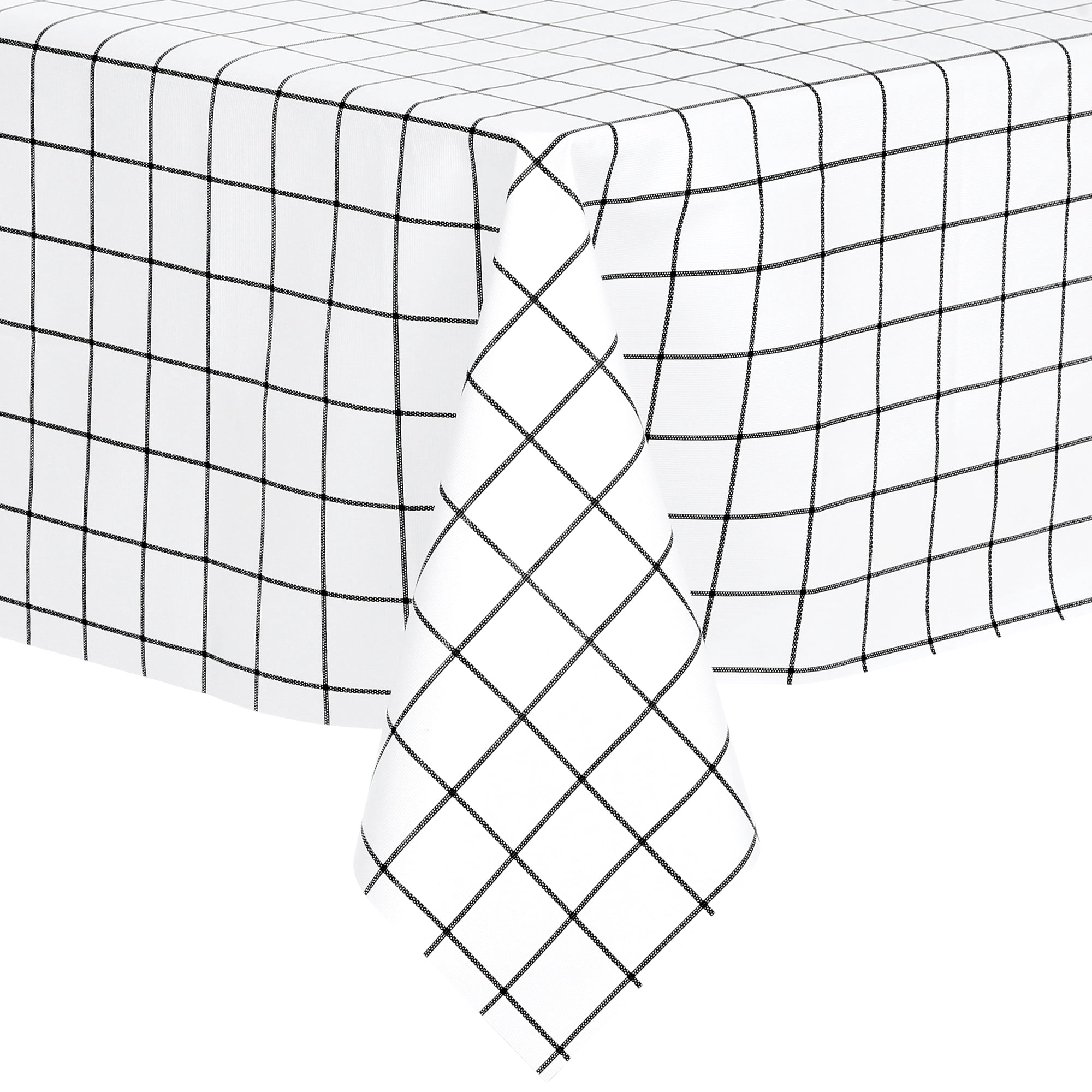 Unique Bargains 1 Pack Rectangle Tablecloth, Waterproof Polyvinyl chloride Table Cover White 55x55inch