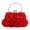 Red, variant on Women's Elegant Satin Evening Clutch with Detachable Silk Rose Handbag for Formal Parties and Occasions for Wedding Black One Size