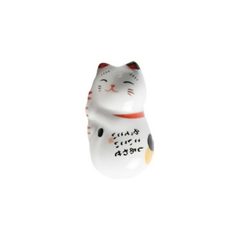 

XIEC Chopsticks Holder Interesting Sturdy Ceramic Rest Dinner Spoon Stand for Home