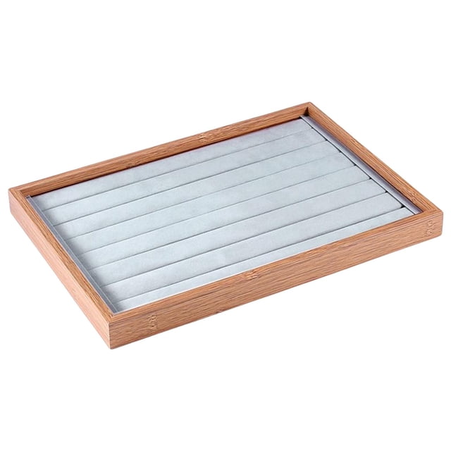 Bandejas de joyería, soporte de escaparate, caja de almacenamiento de joyería de bandeja de exhibición de joyería para Bandeja de anillos Yinane Caja de almacenamiento de joyas