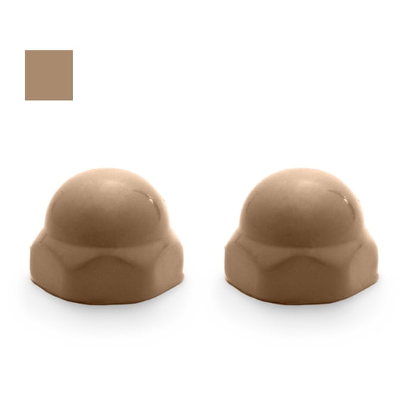 Peerless Replacement Ceramic Toilet Bolt Caps - Set of 2 - Mexican Sand
