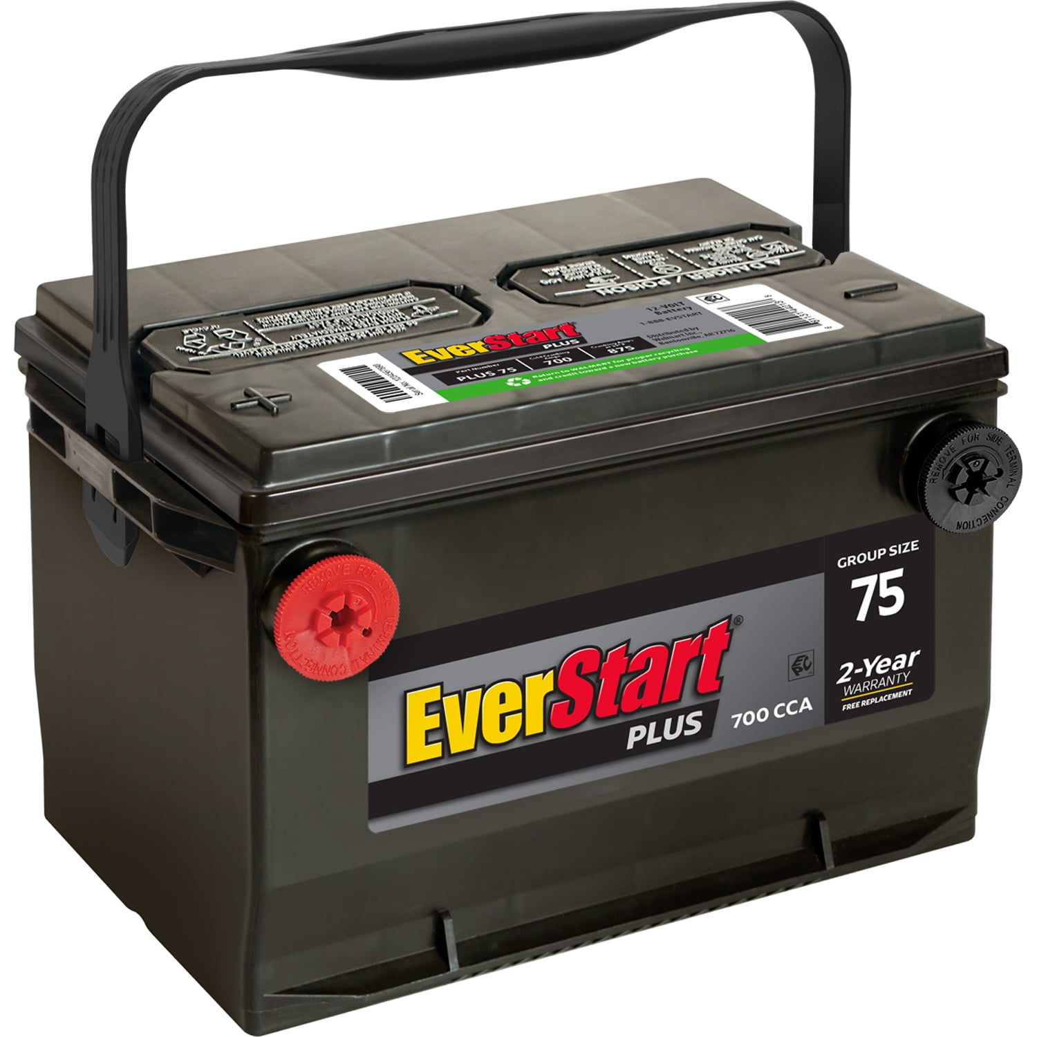 EverStart Plus Lead Acid Automotive Battery, Group Size 75 12 Volt, minimum 690 CCA