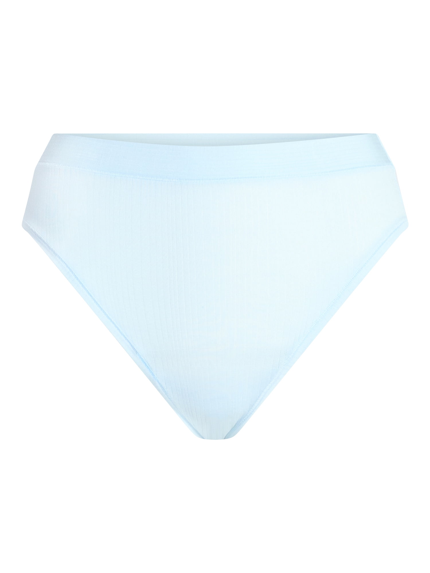 Joyspun Women's Ribbed Modal High Cut Brief Panties, 3-Pack, Sizes XS-3XL