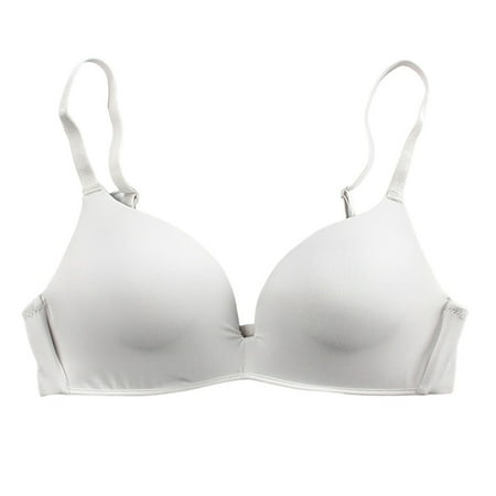 Flash Deal! Dndif Bras For Teens Tshirt Bras For Women Student Girl Thin Solid Color Bra Underwear Bralette Bras For Women No Underwire Clearance Grey