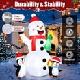 thumbnail image 3 of Firstness 6ft Christmas Inflatables, Snowman Penguin Christmas Tree Gift Box with LED Lights Xmas Blow ups for Outdoor Yard Party Decorations, 3 of 11