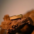 thumbnail image 2 of Tungsten Carbide Couple Rings Gold Sandblasted with Gold Foil Accents, 2 of 6