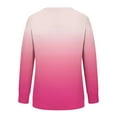 thumbnail image 6 of Olyvenn Womens Plus Size Daily Sweatshirts Fashion Winter Warm 2023 Drop Long Sleeve Fall Tops Gradient Color Tie Dye Pullover Crew Neck Shirts Comfy Loose Fit Casual Relaxed Blouse Hot Pink 10, 6 of 6