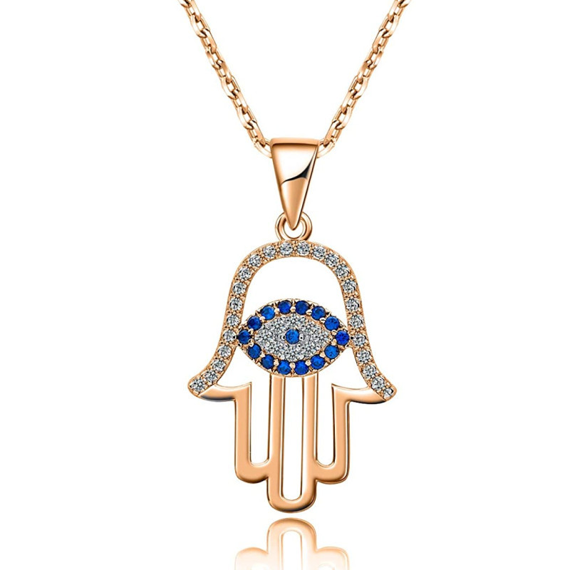 Evil Eye Necklace 14k Gold Plated Third 