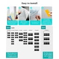 thumbnail image 7 of Window Privacy Film, Black Grey Farmhouse Striped Sun Blocking Window Tint Film Heat Control One Way Blackout Window Film, Modern Geometric Lines Simple Stripes Non Adhesive Static Cling 23.6x78.7 In, 7 of 7