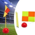 thumbnail image 6 of harayaa Soccer Corner Flag Football Field Corner Flag Supplies Bright Colors Playing Field Equipment Training Sports Flag for Outdoor 1m pole red base, 6 of 9