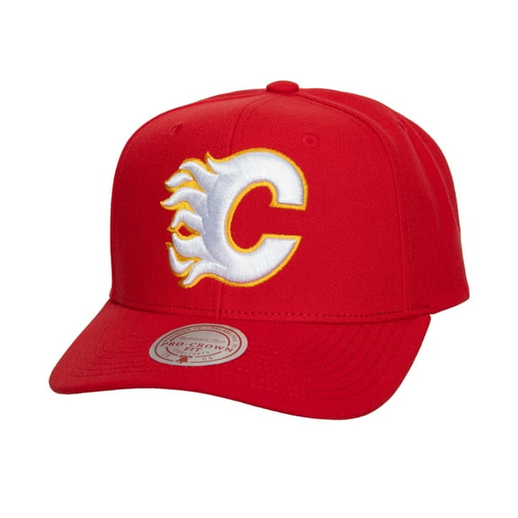 Men's Mitchell & Ness Red Calgary Flames Core Team Ground Pro Adjustable Hat
