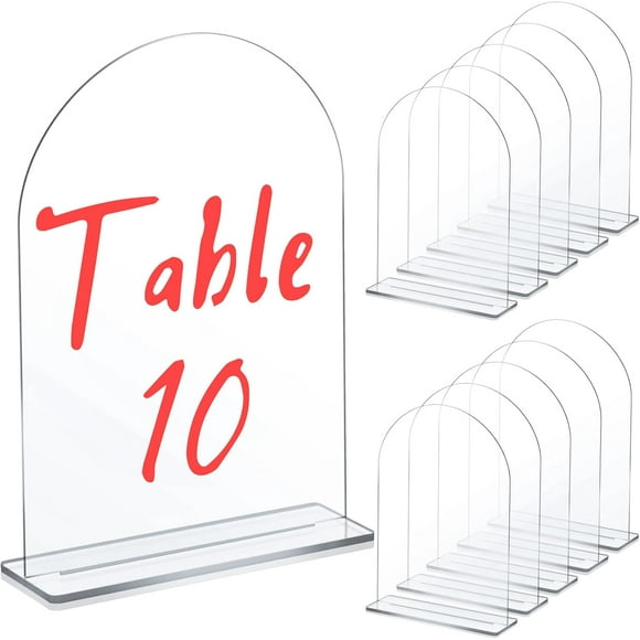 EcoNesxp Blank Acrylic Wedding Table Signs for Wedding Office Party Catering Menu Bar DIY UrbanMingle