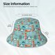 thumbnail image 3 of Fotbe Sea Lighthouse Sombrero Tipo Pescador con Estampado – Sombrero de Sol de Algodón de Moda para Playa, Golf, Pesca, 3 of 6