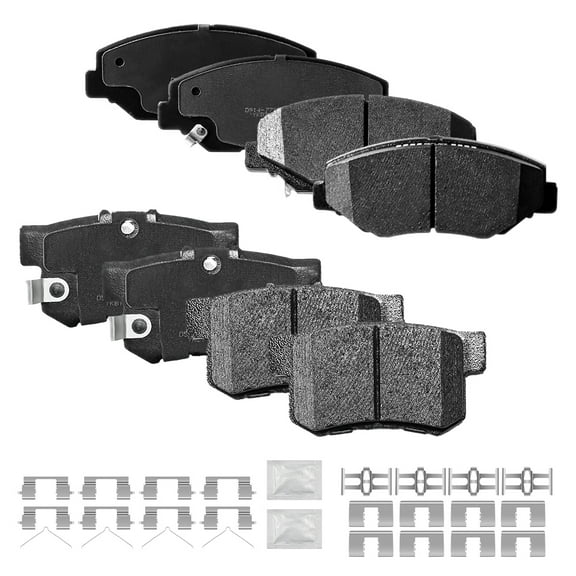 ACB Zone Ceramic Brake Pads Set, 8 Pieces Front & Rear Brake Kit for HONDA CIVIC ACCORD/2013 2014 2015 ACURA ILX