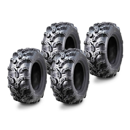 Set of 4 WANDA ATV UTV Tires 27x9-12 27x9x12 6PR Super Lug Mud