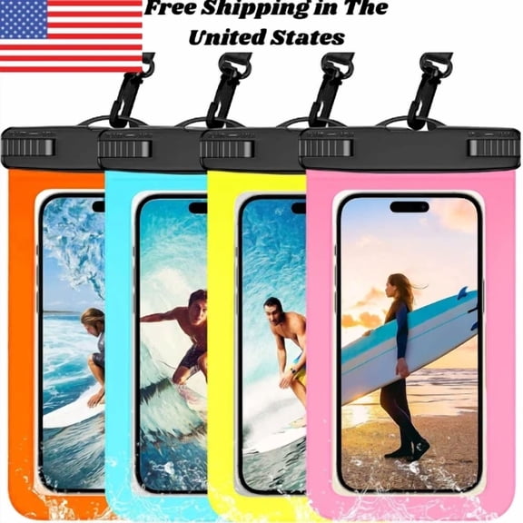 4 Pack Floating Waterproof Phone Pouch Universal Underwater Dry Bag Phone Case