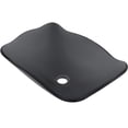 thumbnail image 1 of Novatto TIS-317G Rettangolare Clear Slate Grey Glass Scalloped Vessel Sink, 1 of 7