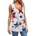 thumbnail image 4 of HEILAU 4th of July Tank Tops for Women Vest Ruffled Square Neck Printed Shirt 2025 Summer Casual Loose Sleeveless Cute T Shirt Patriotic Shirts, 4 of 8