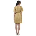thumbnail image 4 of Moomaya Moss Georgette Bell Sleeves Short A-Line Printed Summer Dress For Women, 4 of 4