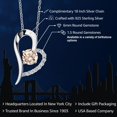 thumbnail image 2 of Gem Stone King 925 Sterling Silver Heart Shape Pendant Necklace for Women (Round 6MM, Gemstone Birthstone, with 18 inch Chain), 2 of 6
