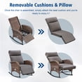 thumbnail image 4 of Gymojoy 2pcs Wicker Outdoor Lounge Chair Patio Zero Gravity Rocking Recliner Chair with Adjustable Backrest & Footrest for Pool Deck, 4 of 9