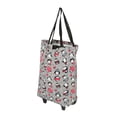 thumbnail image 3 of Carrito de compras plegable portátil para el hogar, carrito utilitario para comestibles, bolsa de compras grande para personas mayores con ruedas flexibles y barra de tracción retráctil., 3 of 14