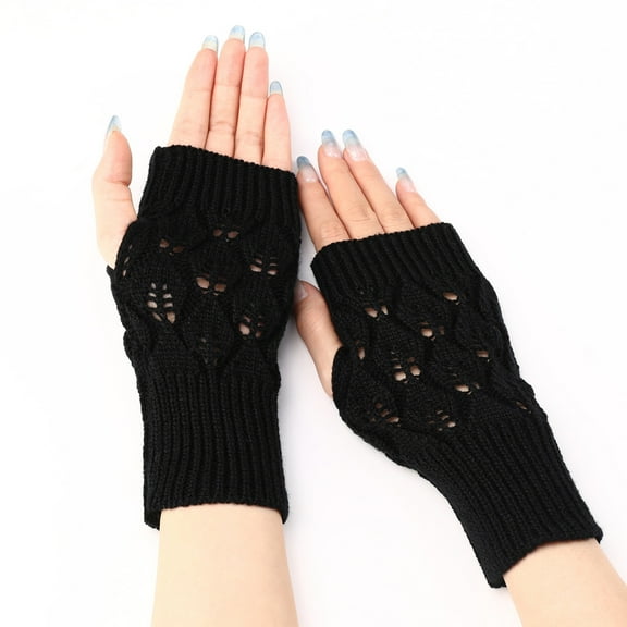 Tittly Winter Gloves Gloves for Women Warm Glove Windproof Elastic Texting Black Gloves Women Warm Lined Gloves Warm Thermal Outdoor Gloves Winter Gloves Knit Gloves Warm Gloves Black One Size