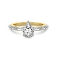 thumbnail image 3 of IGI Certified 4 Carat Pear Shape Lab Grown Diamond Engagement Ring | 14K Yellow Gold | Kimberly Baguette Side Stone Diamond Ring | FG-VS1-VS2 Quality Friendly Diamonds, 3 of 6