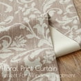 thumbnail image 5 of Curtainking Blackout Curtains for Bedroom Thermal Curtains Floral Patterned Living Room Vintage Country Curtain 84 inch Long 2 Panels Taupe on Beige, 5 of 10