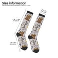thumbnail image 2 of Xecao Antique Vintage Teapot Coffee Grinder print thigh-high socks, crafted for both men and women with a stretchy, high-opaque design perfect for daily wear, 2 of 6