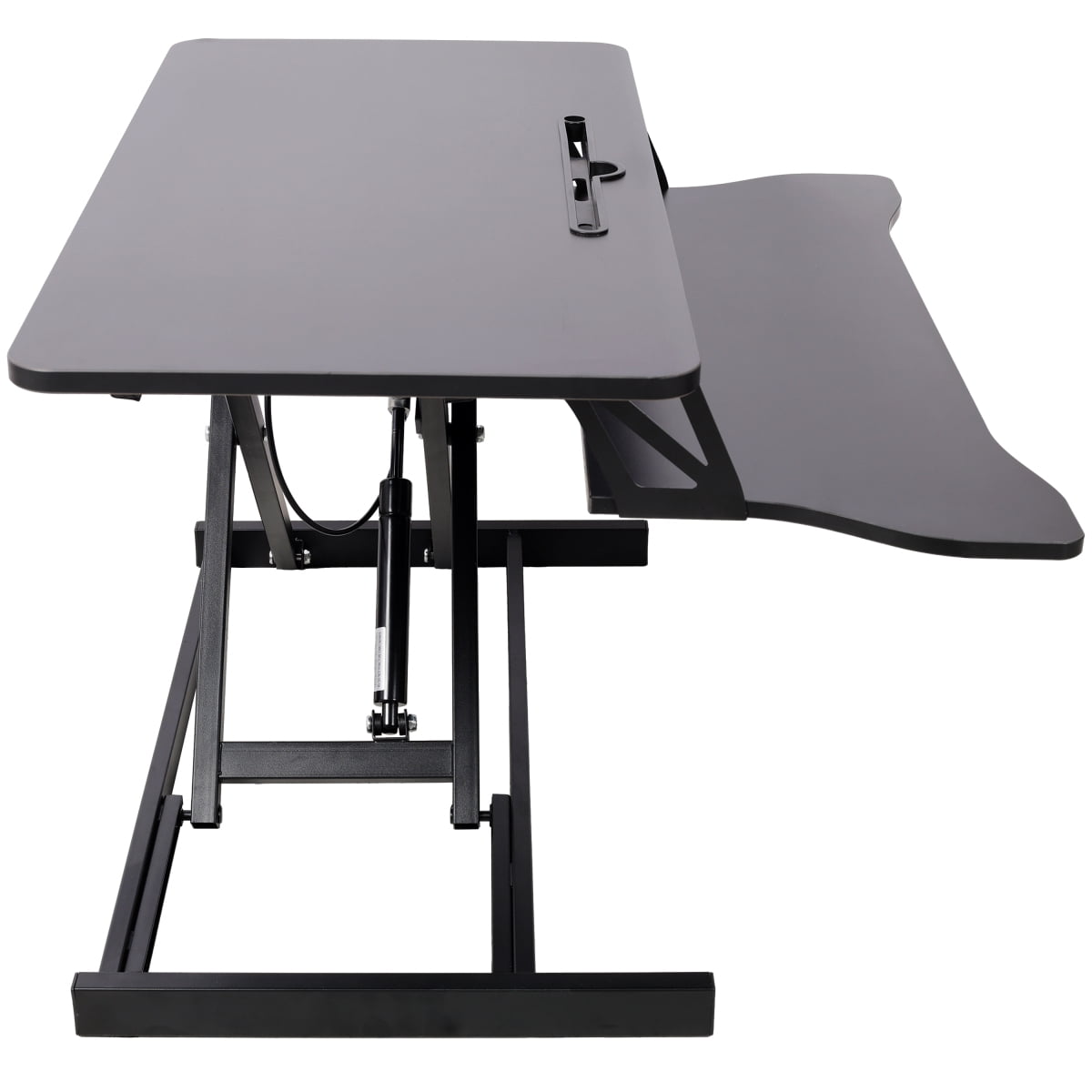 Adjustable Height Standing Laptop Desk Sit to Stand Workstation with Keyboard Tray Ergonomic Monitor Riser Black
