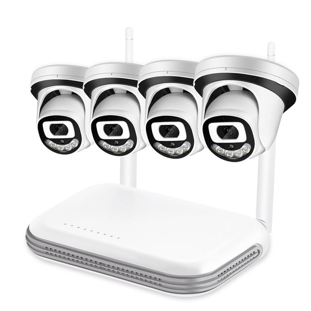 Minicámara de seguridad NVR HD de 8 canales, sistema de videovigilancia CCTV de 3MP, grabación de Audio, P2P, Wifi, IP, Kit de videovigilancia infrarroja para interiores, par automático