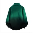 thumbnail image 4 of Iugvhana Mens Quarter Zip Pullover Sweater Trendy Gradient Turtleneck Long Sleeve Loose Knitted Sweaters Tops Green XL, 4 of 4