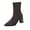 Brown High-Heels Ankle Boots, variant on Women's Fashion Casual Knitted Sock Boots Square Toe Thick Heel Comfortable High Heel Winter Shoes for Outdoor and Indoor Wear