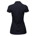 thumbnail image 3 of A2Y Women's Basic Casual 4-Button Junior-Fit PK Ring Spun Cotton Pique Polo Shirt Navy L, 3 of 6
