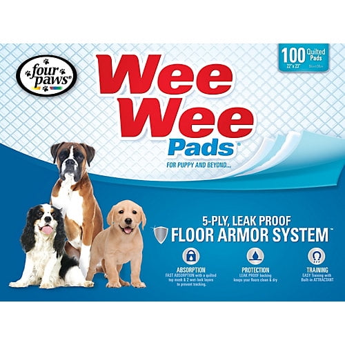 Four Paws Pet Select Pee Pee Pads for Dogs and Puppies 100 Count