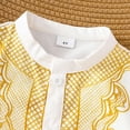 thumbnail image 6 of WOYY Toddler Boys Thobe Robe Embroidery Short Sleeve Shirt Long Kufi Robe, Sizes 2-3T, 6 of 8