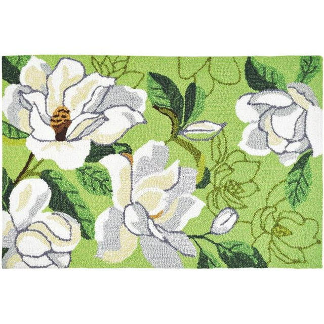 Homefires PY-HV020 22 x 34 in. Magnificent Magnolia Indoor Accent Rug, Green
