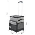 thumbnail image 5 of Trolley Insulation Bag Outdoor Portable Travel Picnic Large-capacity Oxford Cloth Trolley Ice Bag with Wheels Grey, 5 of 5