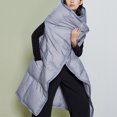 thumbnail image 3 of Chaleco de plumón nuevo para mujer, chaqueta de plumón de pato blanco grueso de 90 grados, diseño de solapa de moda, bolsillo grande, chaqueta de plumón larga cálida de invierno para mujer, 3 of 5