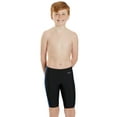 thumbnail image 3 of Sporti Piped Splice Swim Jammer Swimsuit Youth (22-28) - Black/Green - 24Y, 3 of 11