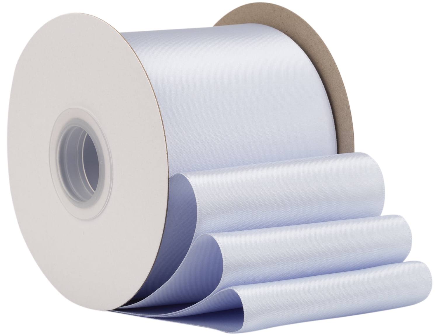 Ribbonitlux Bluebell Satin Ribbon 4 inch Double Sided Quality Satin for Weddings, Invitations, Sashes, Crafts, Apparel, Headbands - 50 Yds/roll