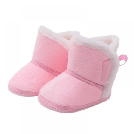 

URMAGIC Baby Boys Girls Fleece Winter Warm Snow Boots Soft Sole Crib Shoes Booties for Newborn Infant Toddler 0-18 Months